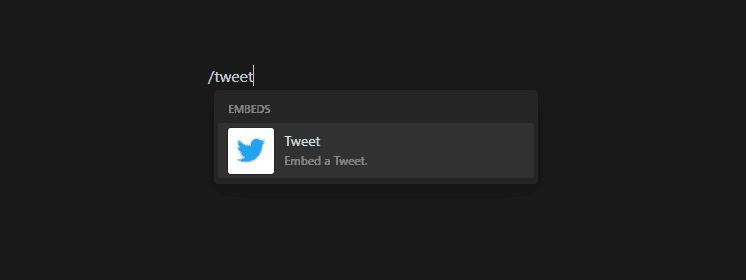 How to quickly embed a Tweet in Notion